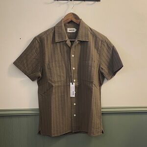 Taylor Stitch | The Conrad Shirt in Fatigue Olive Dobby Stripe